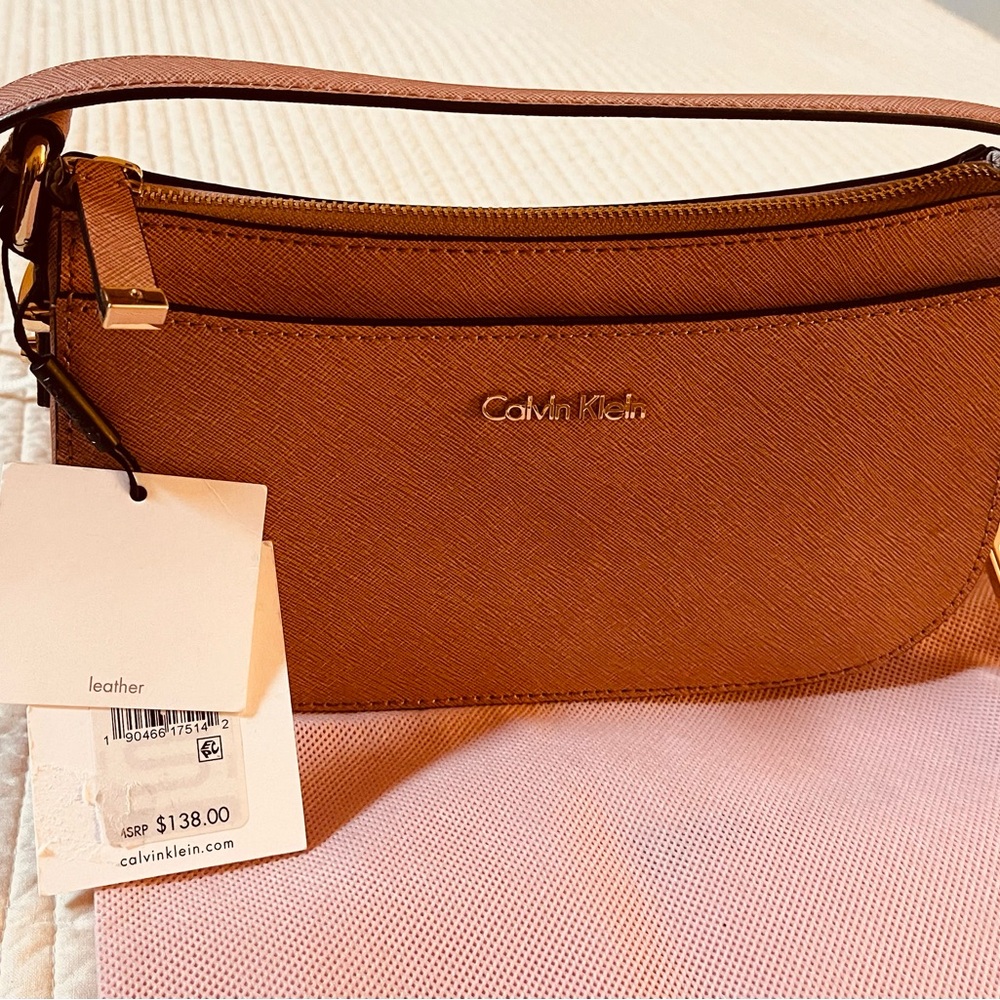 NWT Calvin Klein mini leather shoulder bag